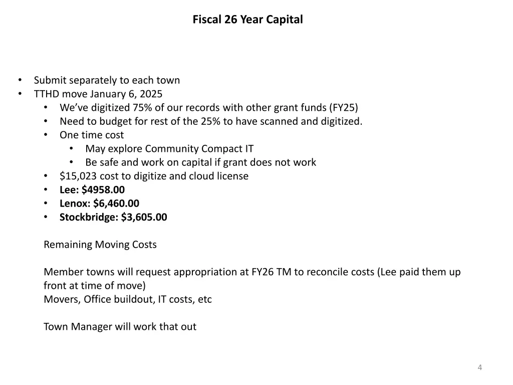 fiscal 26 year capital
