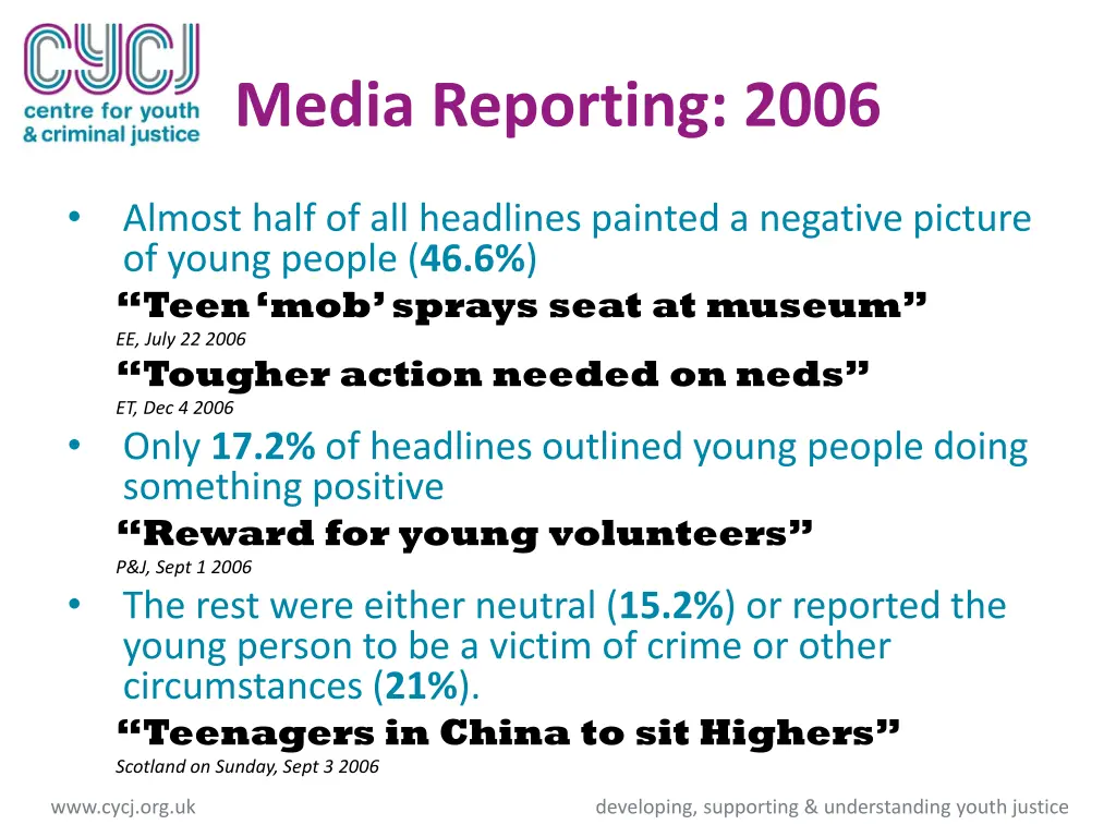 media reporting 2006