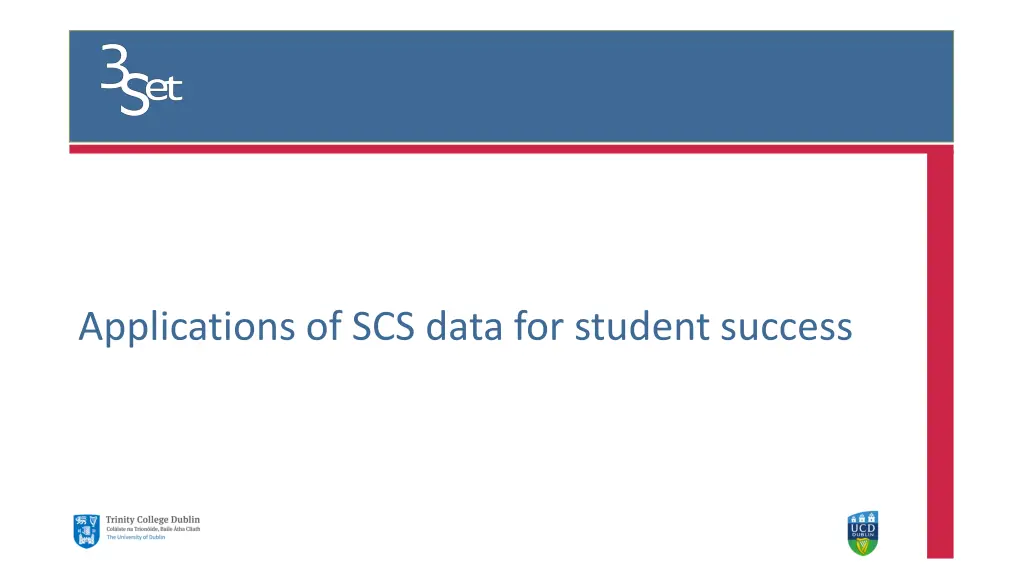 applications of scs data for student success