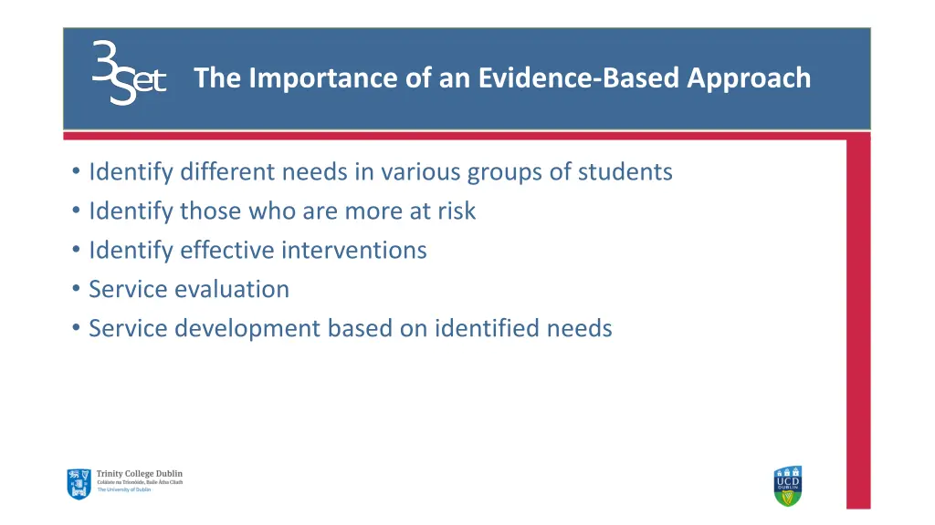 the importance of an evidence based approach