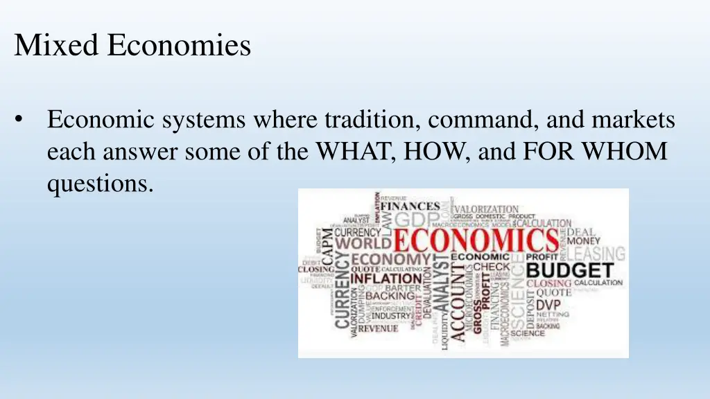mixed economies 1