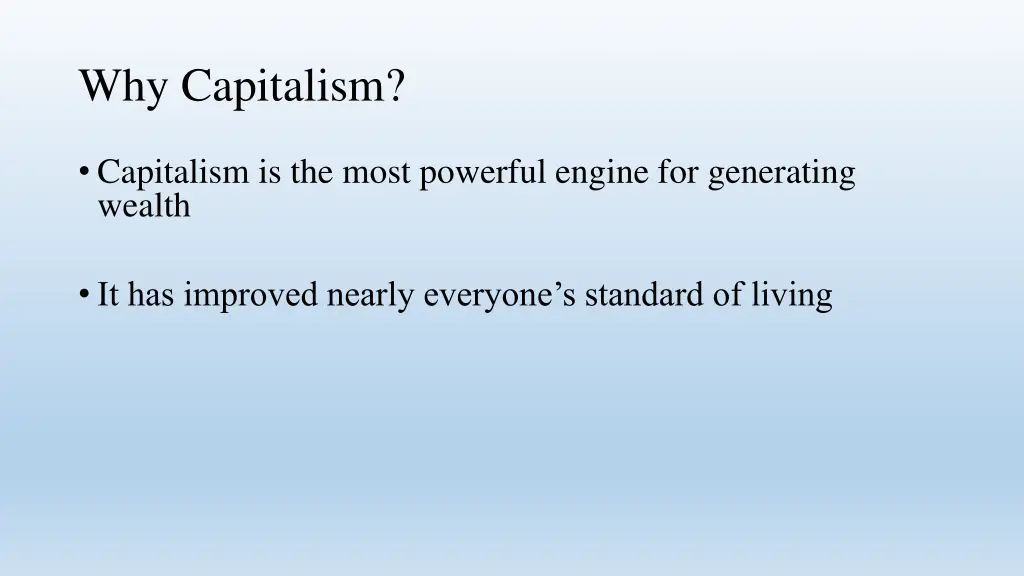 why capitalism