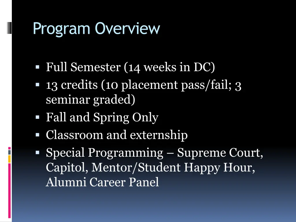 program overview