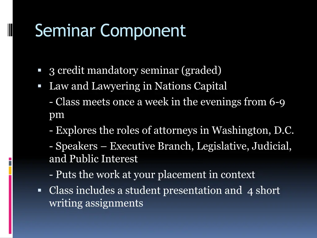 seminar component