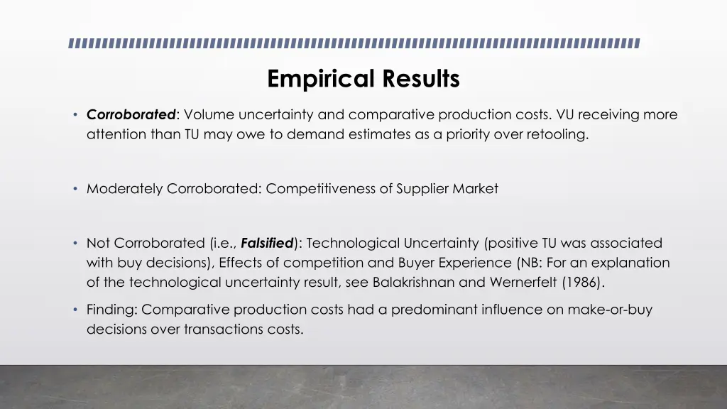 empirical results