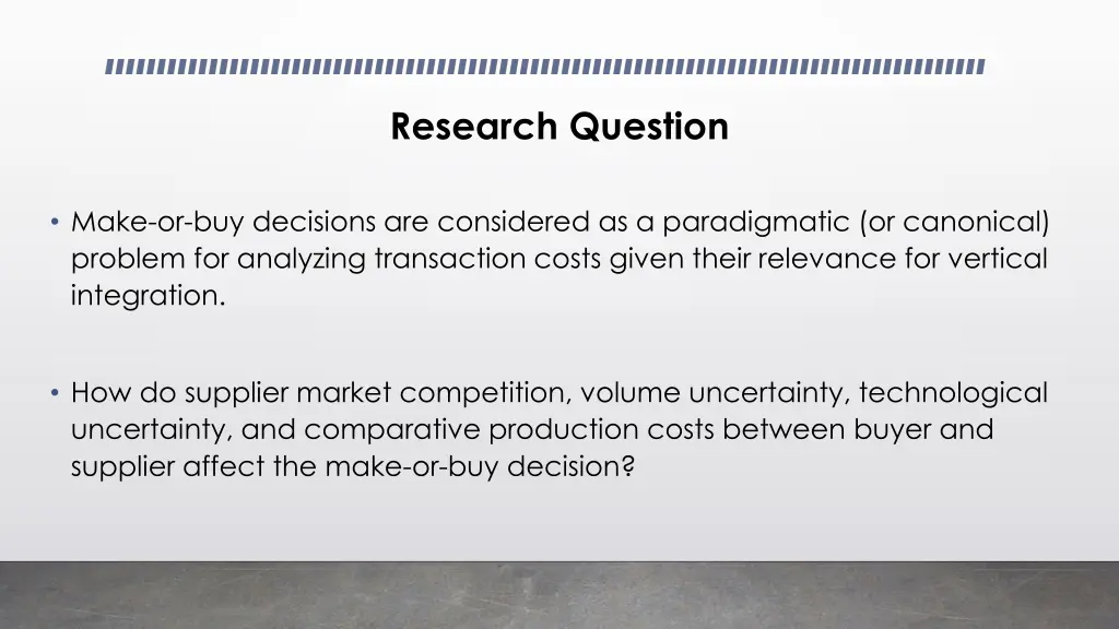 research question