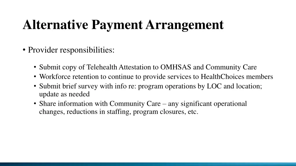 alternative payment arrangement 3