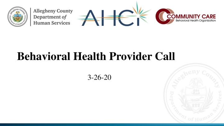 behavioral health provider call