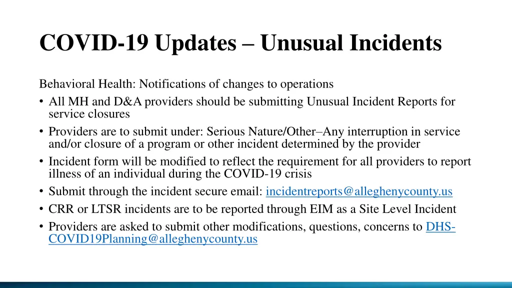 covid 19 updates unusual incidents