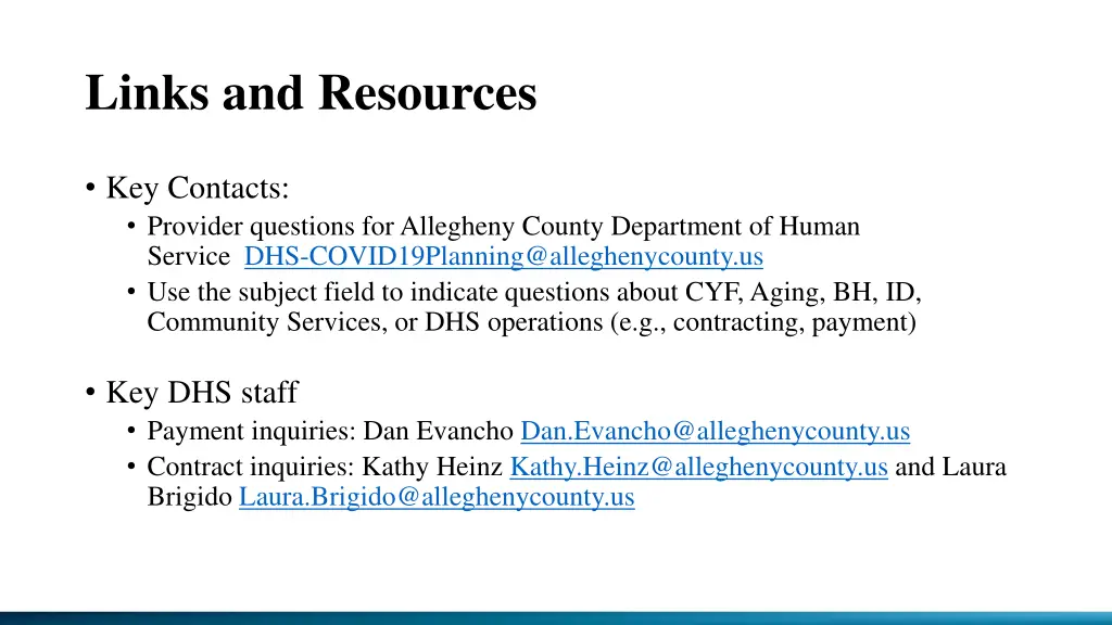 links and resources