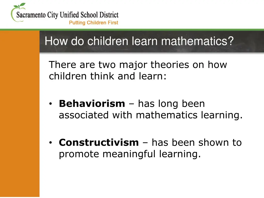 how do children learn mathematics