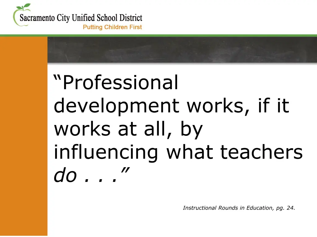 professional development works if it works
