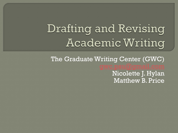 the graduate writing center gwc gwc psu@gmail com