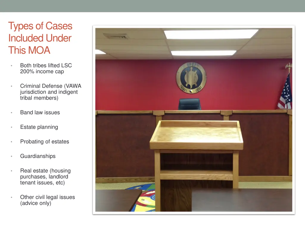 types of cases included under this moa