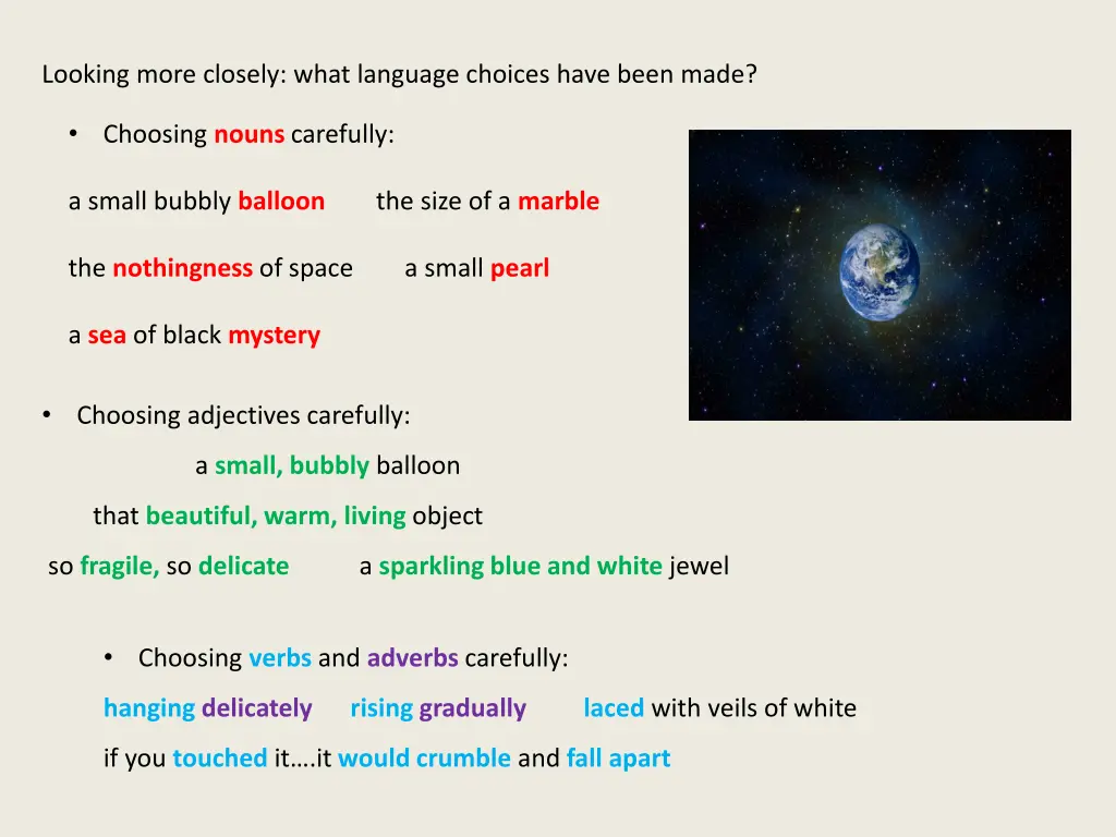 looking more closely what language choices have