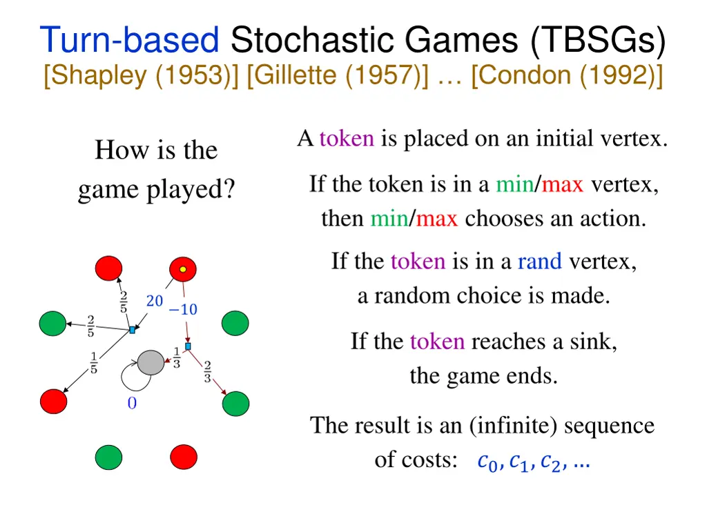 turn based stochastic games tbsgs shapley 1953 1