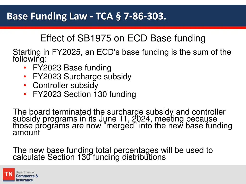 base funding law tca 7 86 303 2