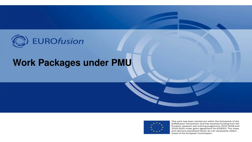 work packages under pmu