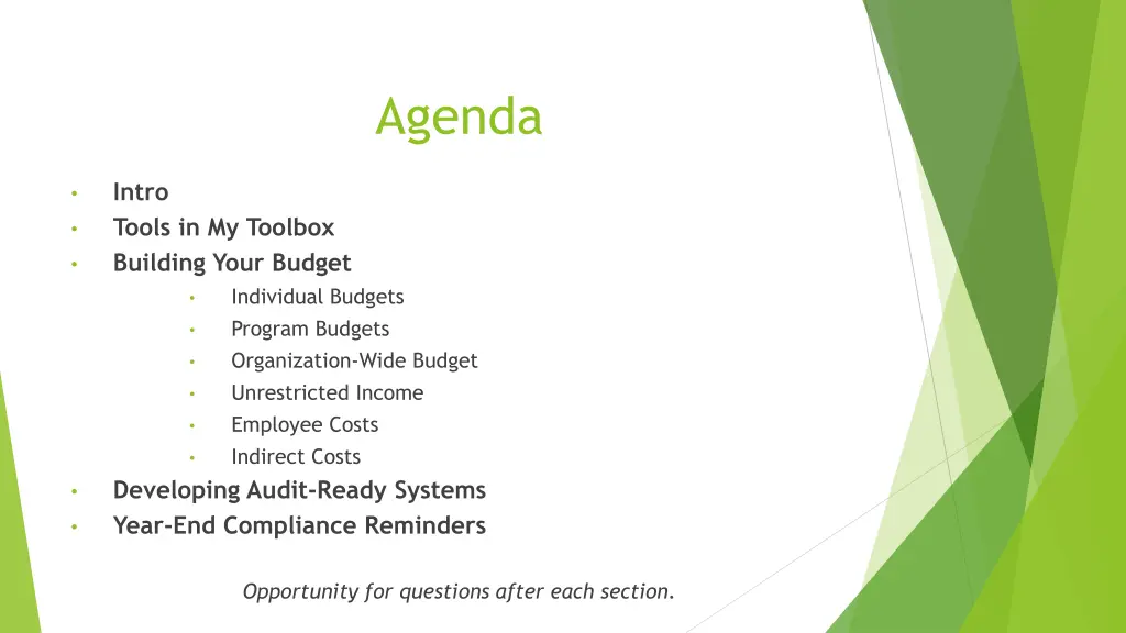 agenda