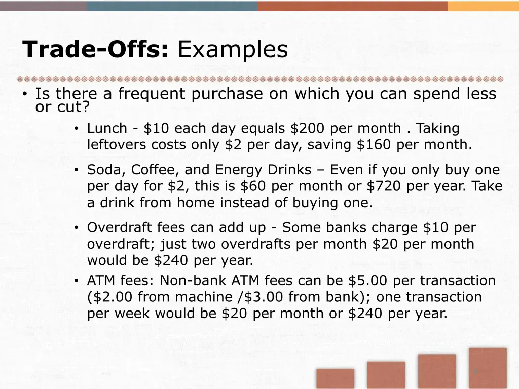 trade offs examples