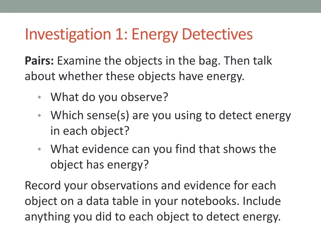 investigation 1 energy detectives
