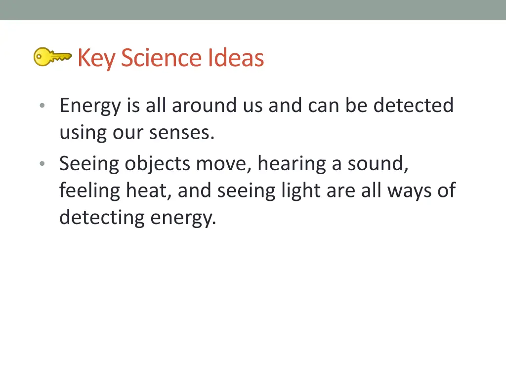 key science ideas
