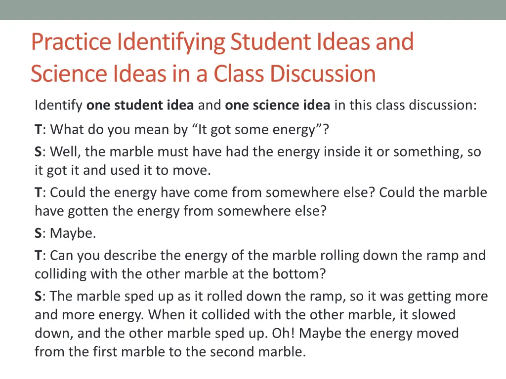 practice identifying student ideas and science 1