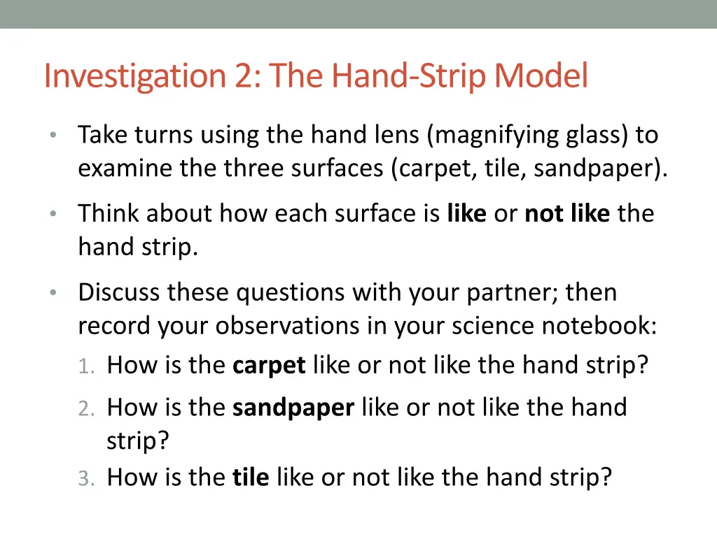 investigation 2 the hand strip model 2