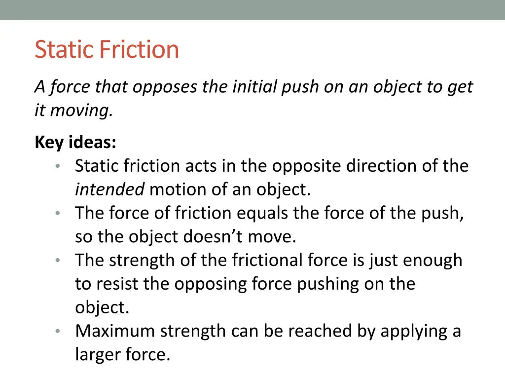 static friction