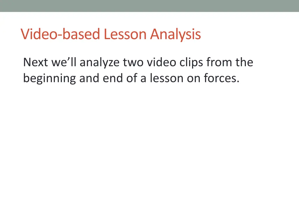 video based lesson analysis