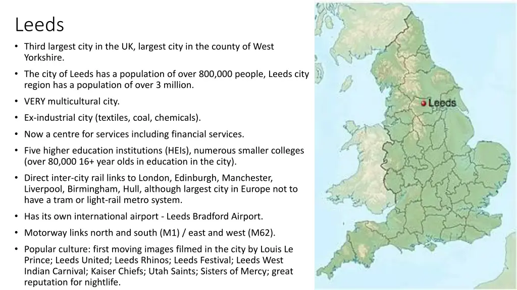 leeds third largest city in the uk largest city