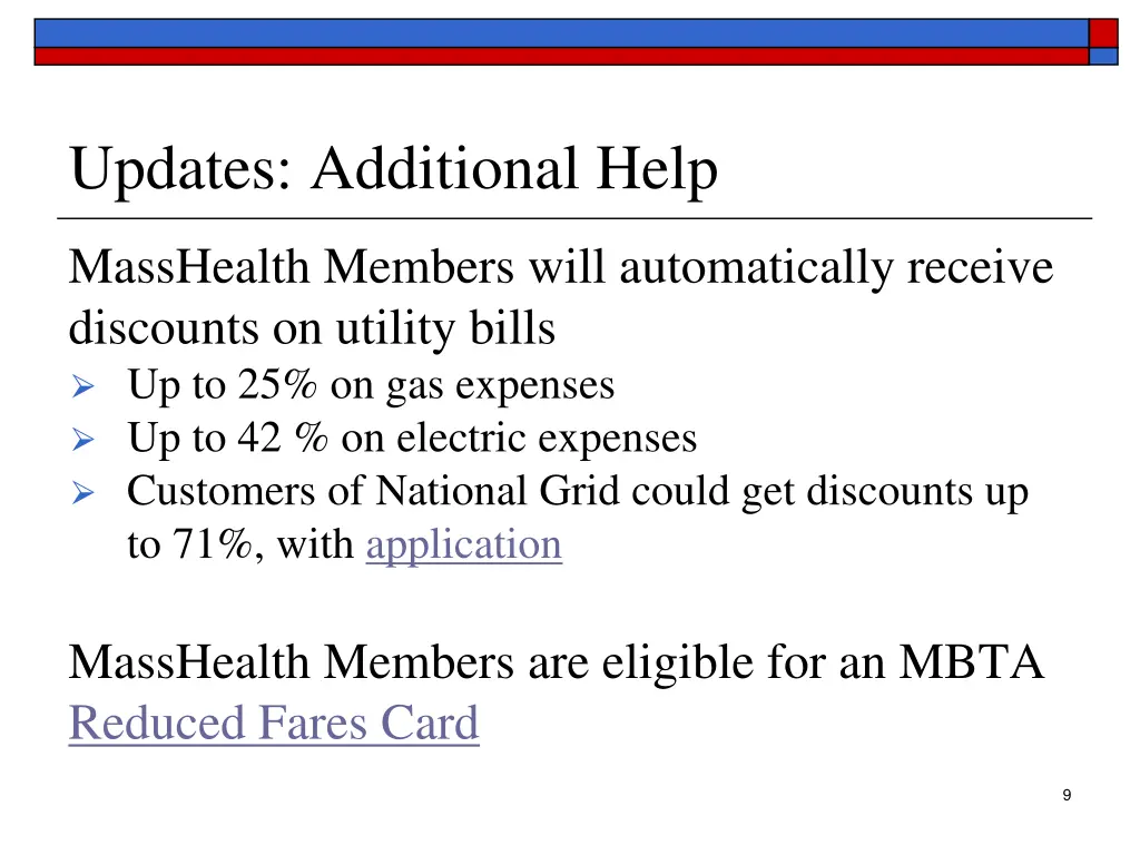 updates additional help