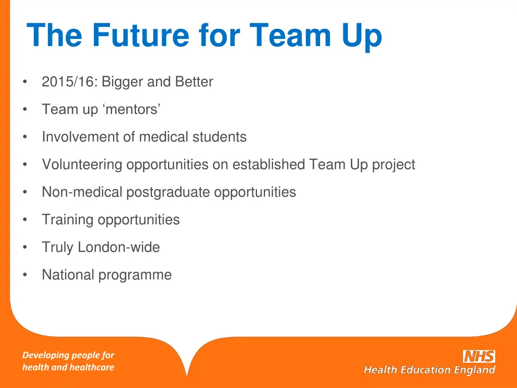 the future for team up