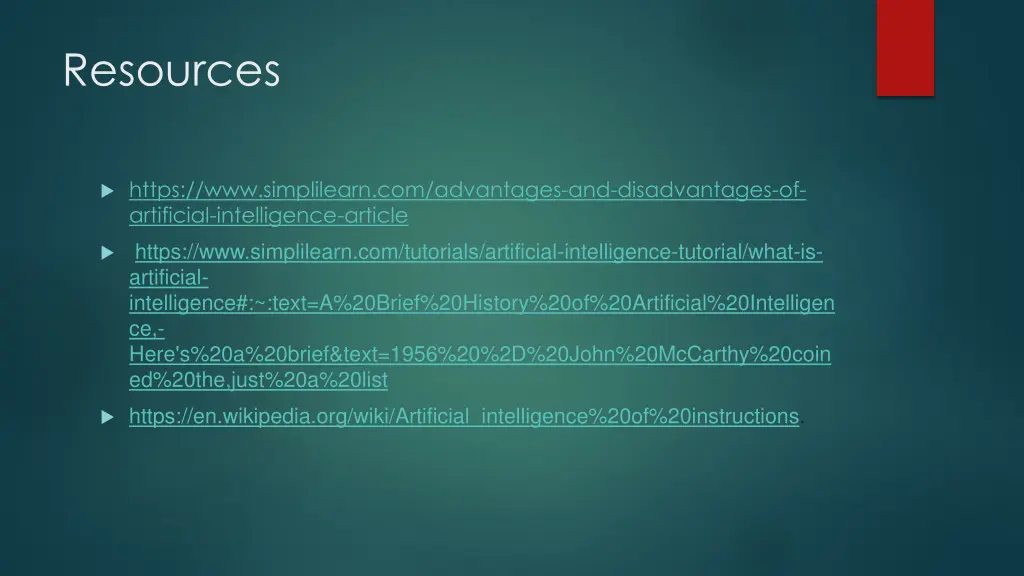 resources