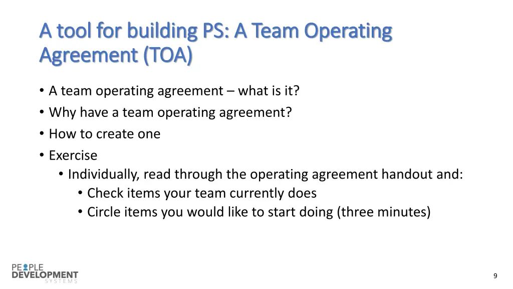 a tool for building ps a team operating a tool