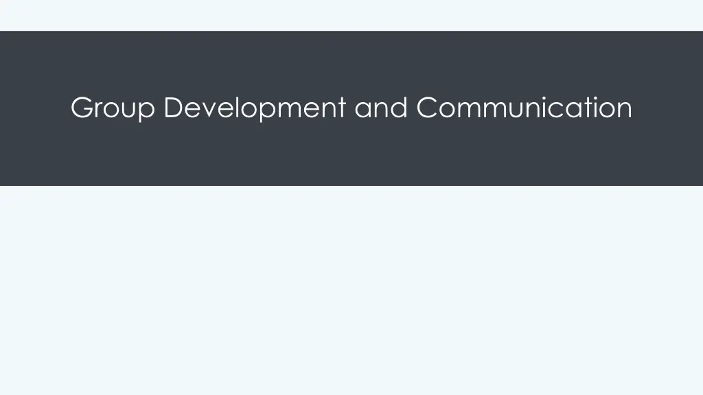 group development and communication