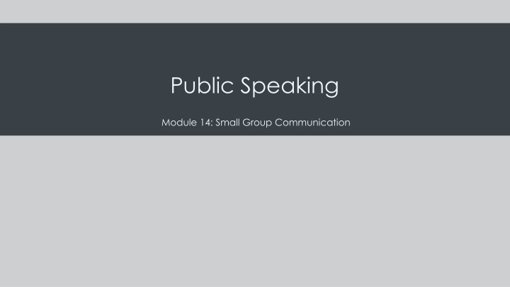 public speaking