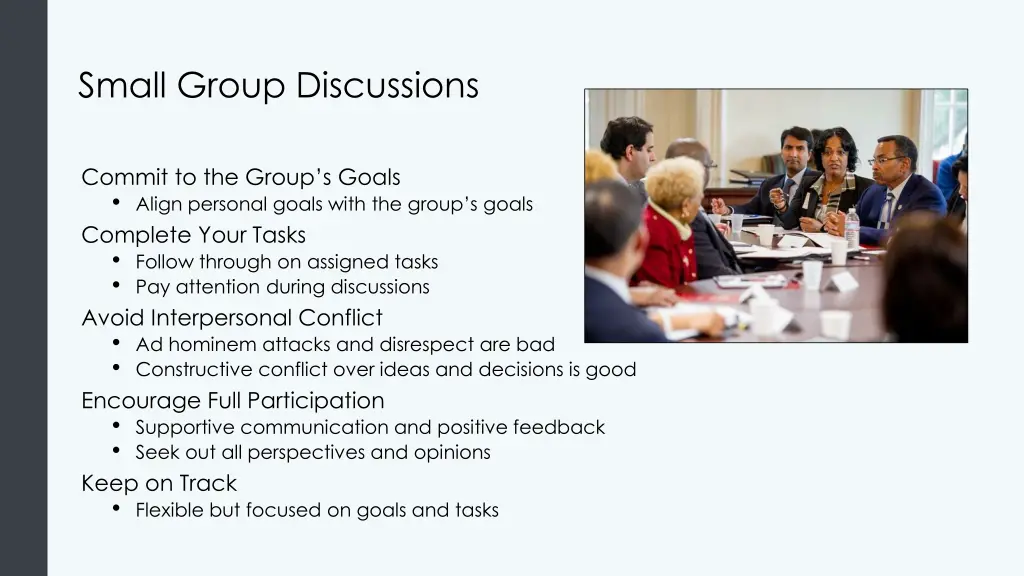 small group discussions
