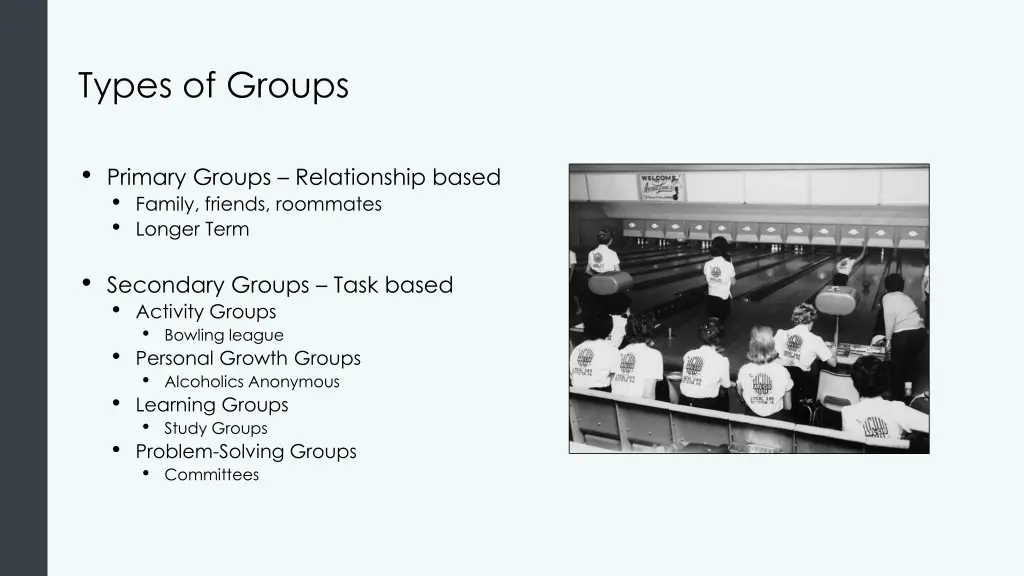 types of groups