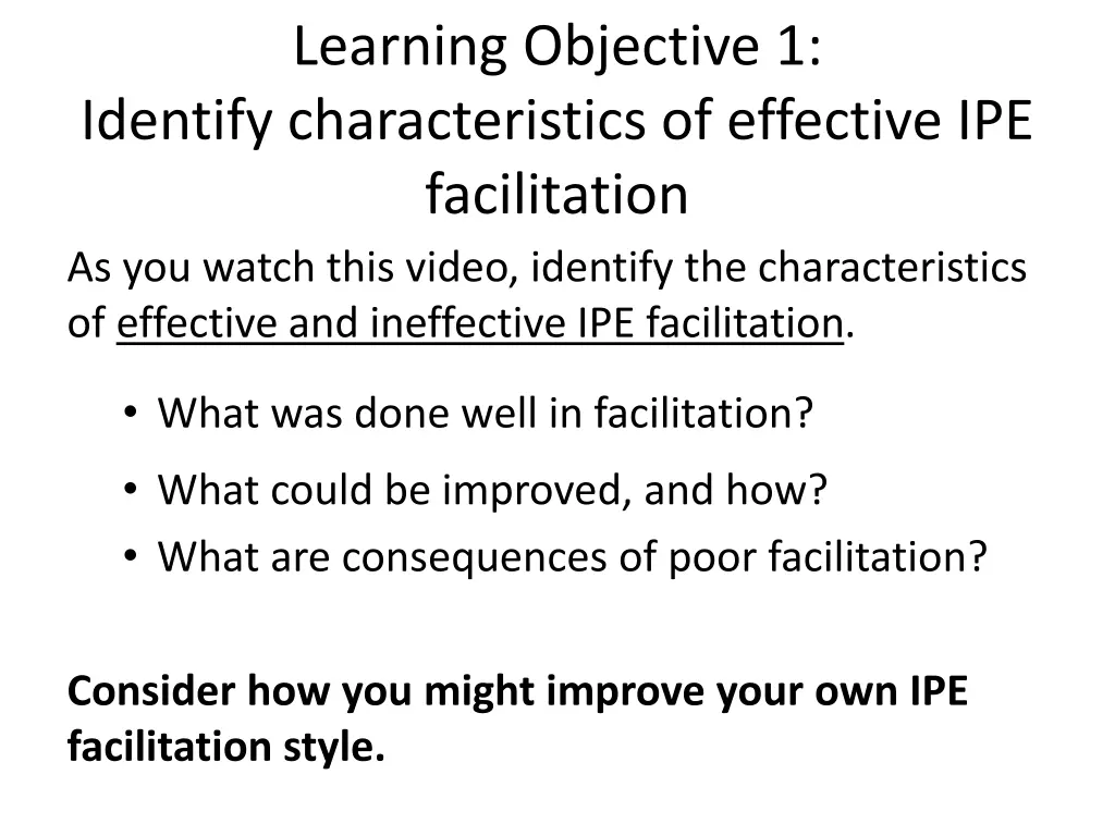 learning objective 1 identify characteristics