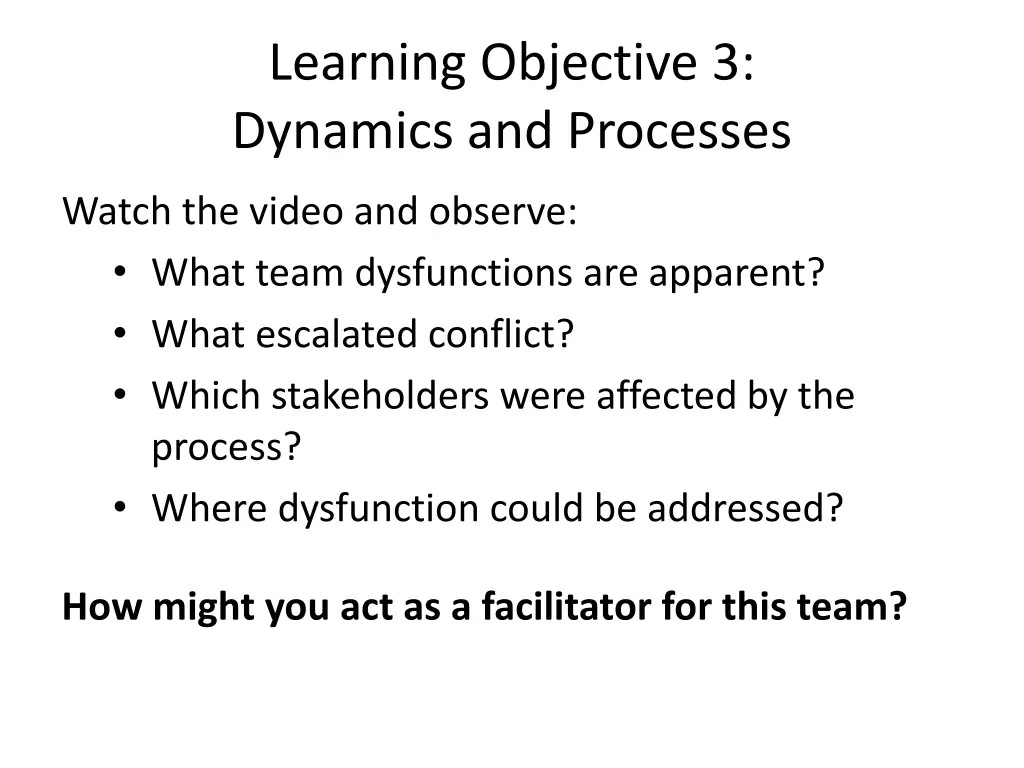 learning objective 3 dynamics and processes
