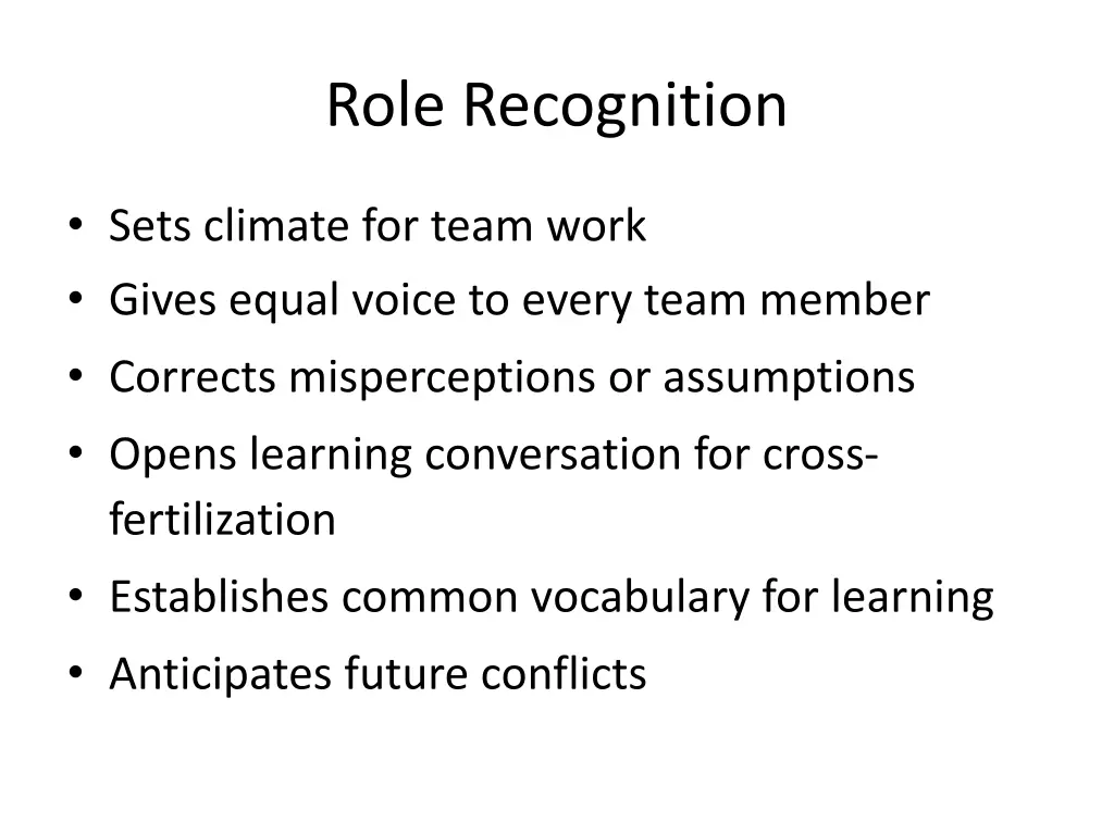 role recognition 1