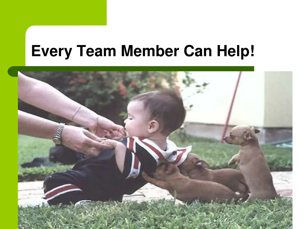 every team member can help