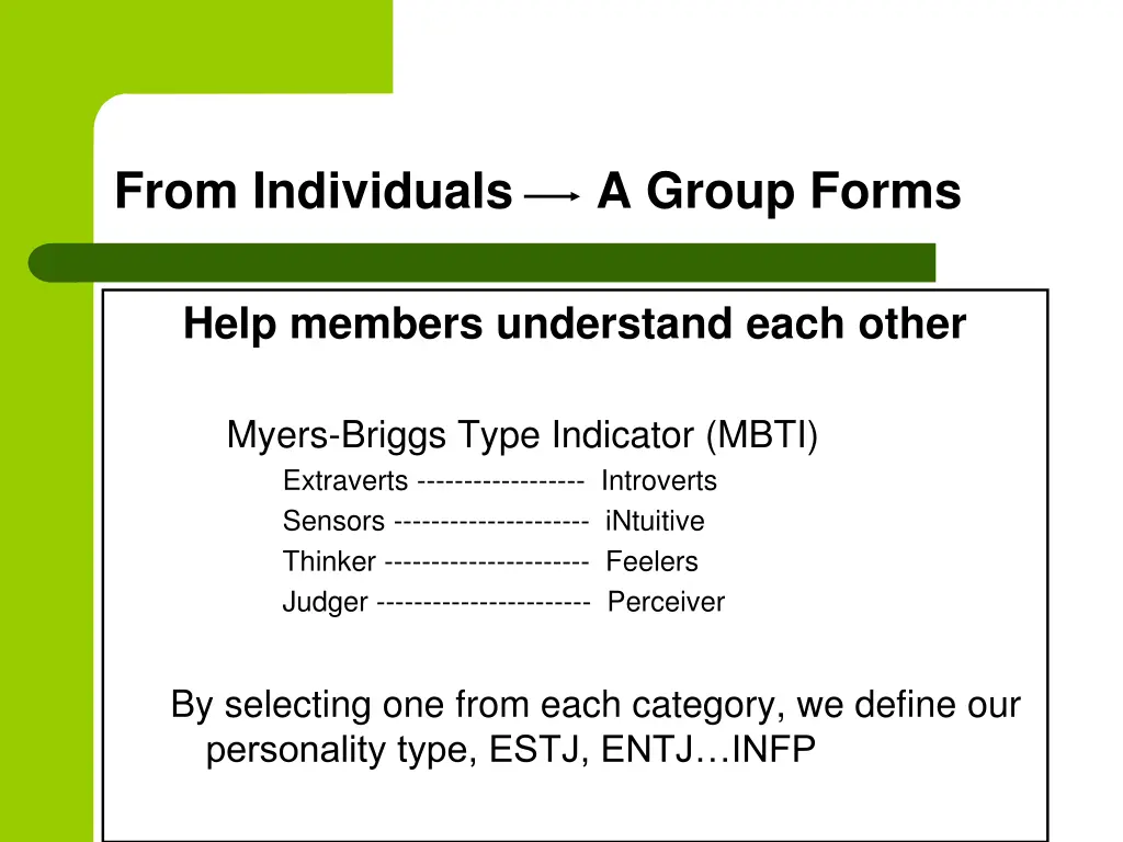 from individuals a group forms