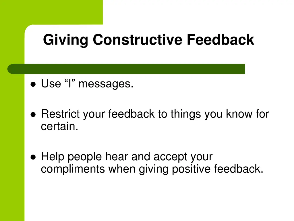 giving constructive feedback 1
