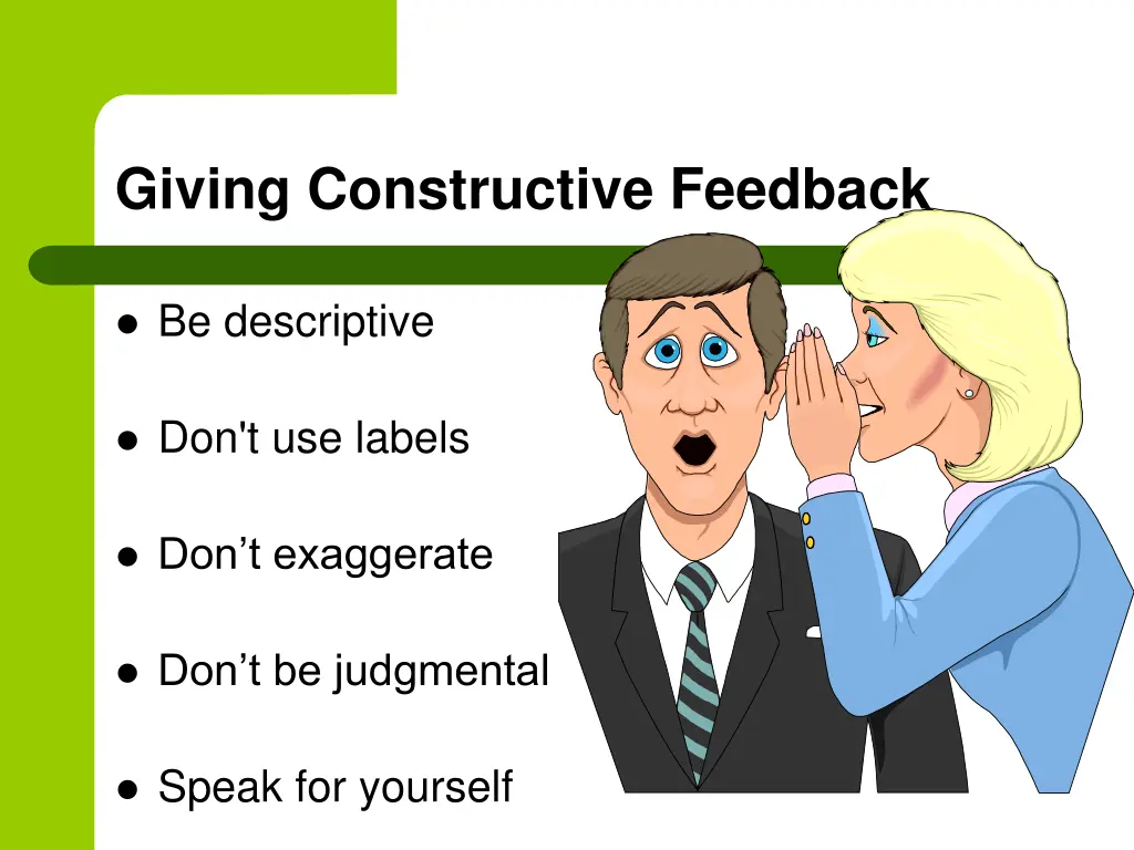 giving constructive feedback