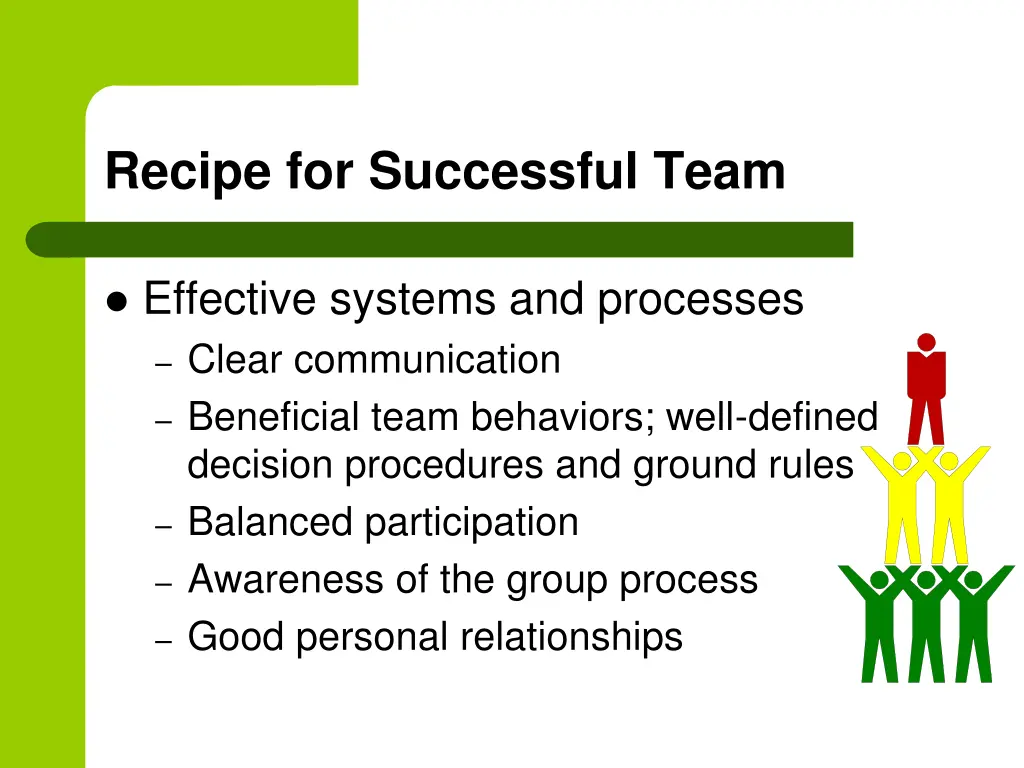 recipe for successful team 1