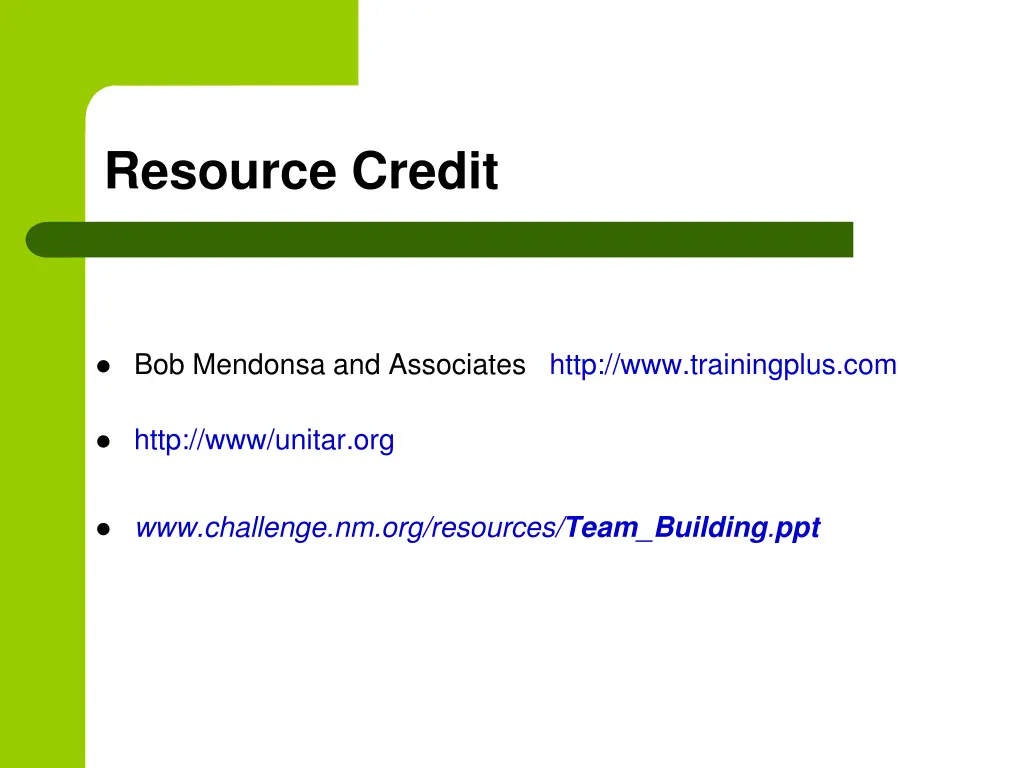 resource credit