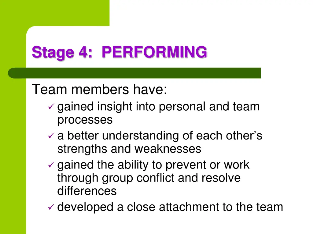 stage 4 performing