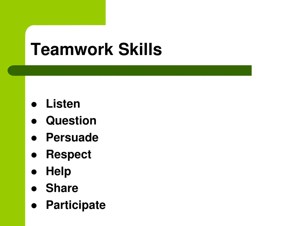 teamwork skills